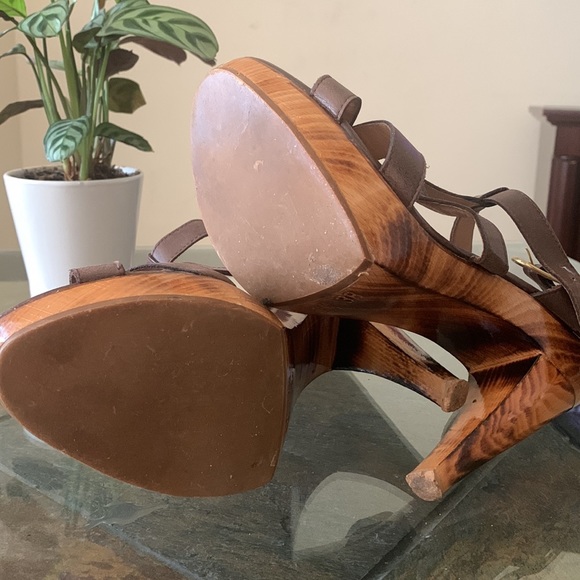 MaxMara Platform Wood Strap Sandals - Picture 5 of 10